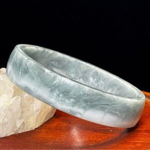 Resin Bangle Bracelet, Marble Effect, Artisan